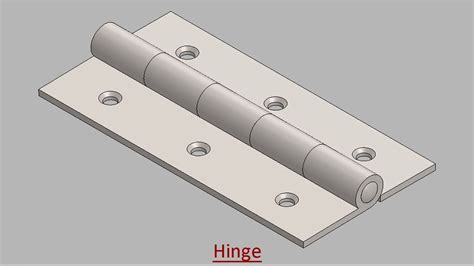 hinge on sheet metal box solidworks|3d model of door hinge.